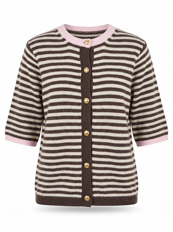 A-Bee - Brooke W6035 - Brown / Pink Stripe Toppe 