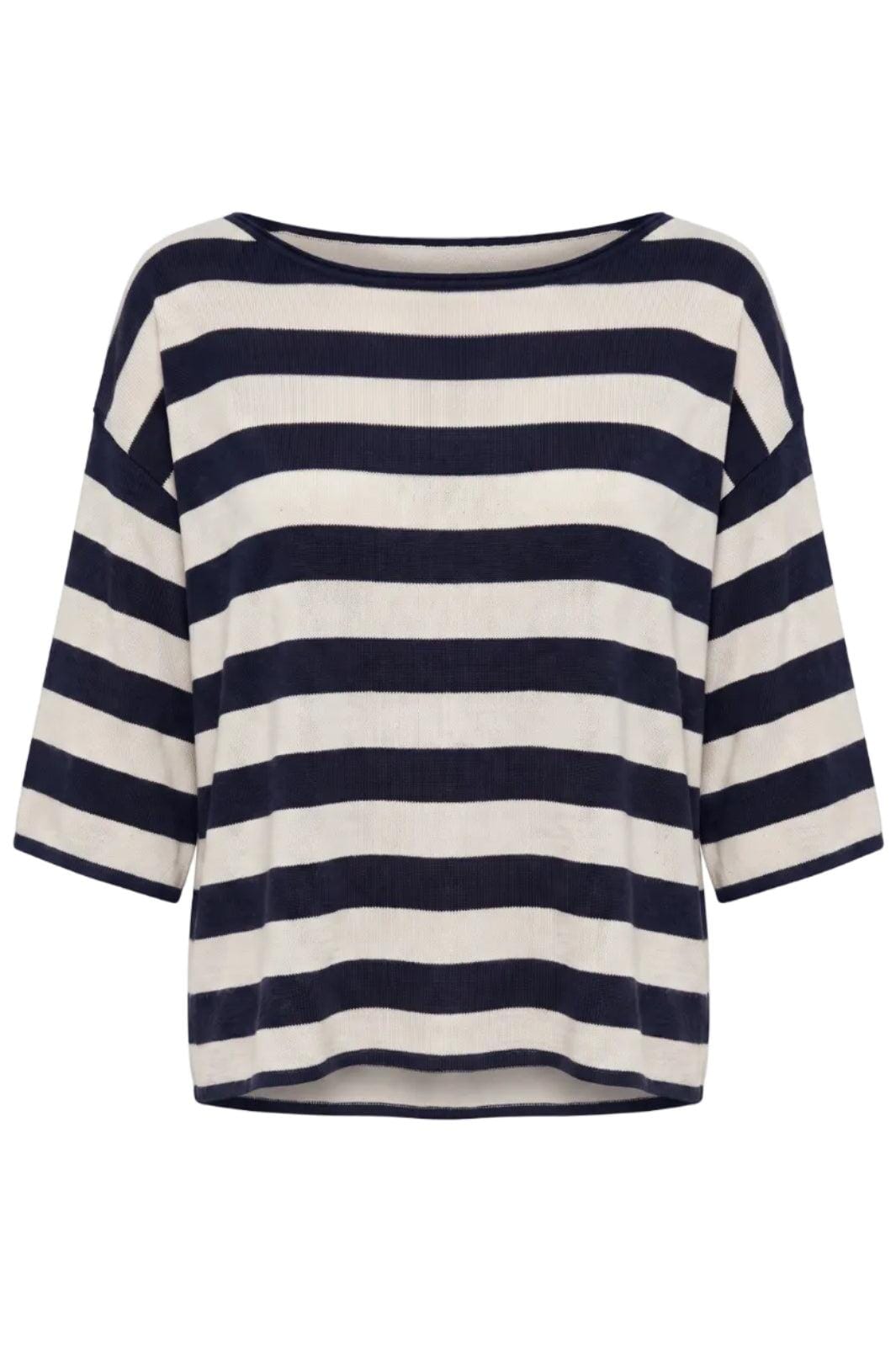 A-Bee - Ivy 70125 - Navy / Off-White Stripe T-shirts 