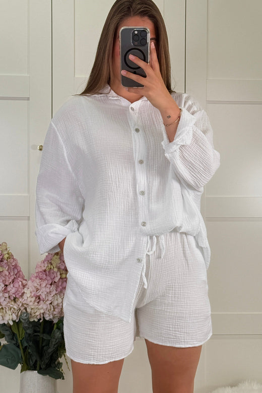A-bee - Nelly Skjorte - White Skjorter 