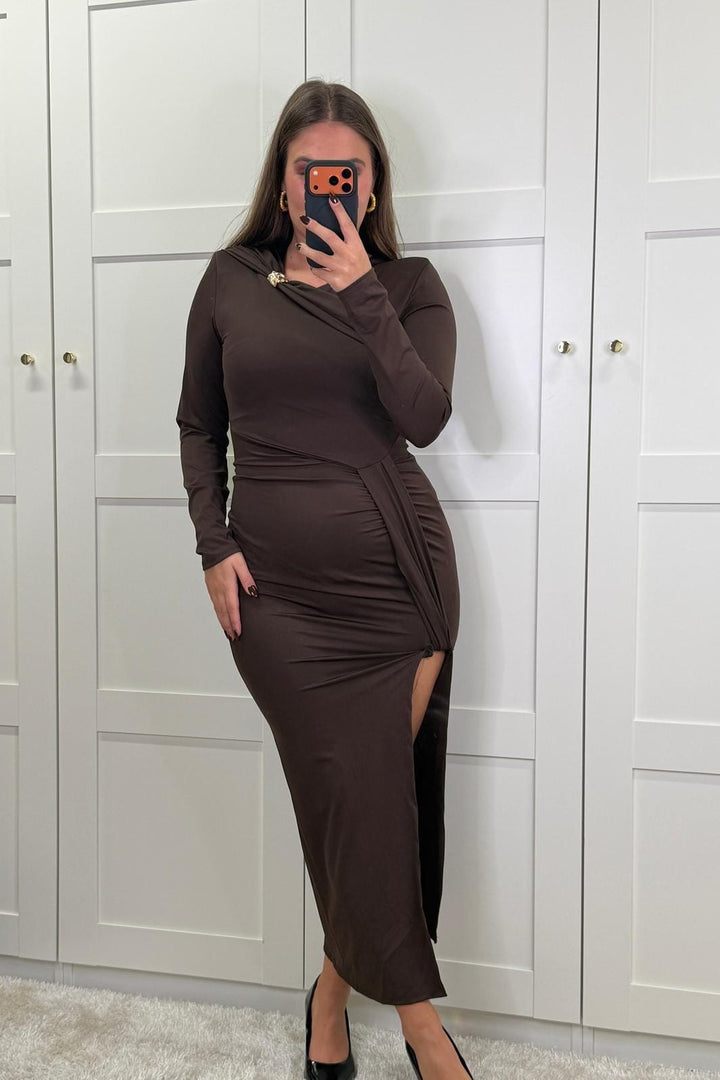 A-bee - Raisa dress - Brown Kjoler 