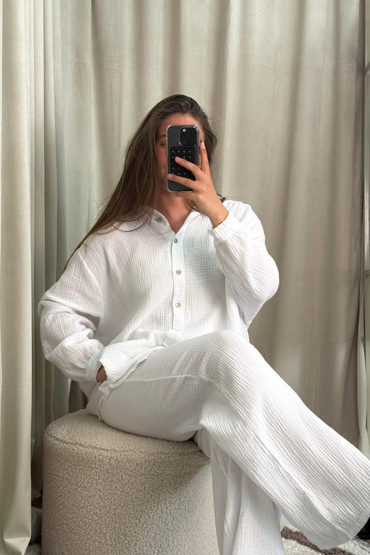 A-bee - Sonja Pants - White Bukser 