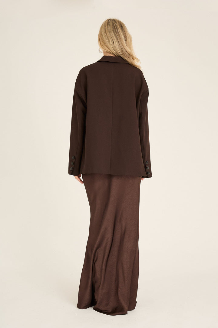 A-View - Emily Skirt AV4923 - 194 - Dark Brown Nederdele 
