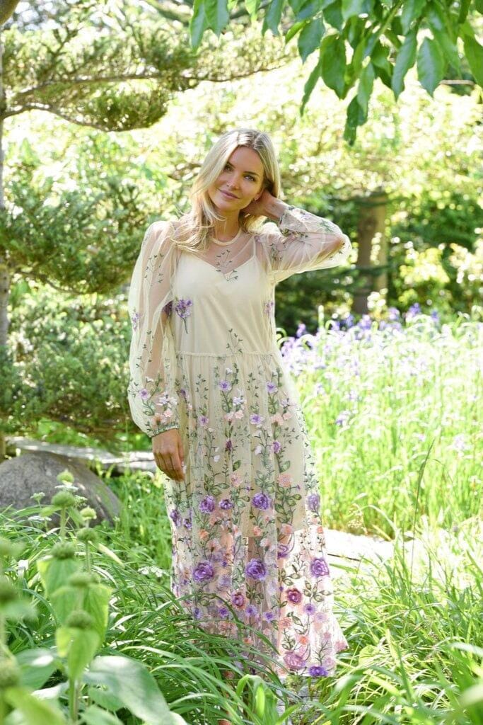 A-View - Fuschia Dress AV4614 - 180 - Green/Purple Kjoler 