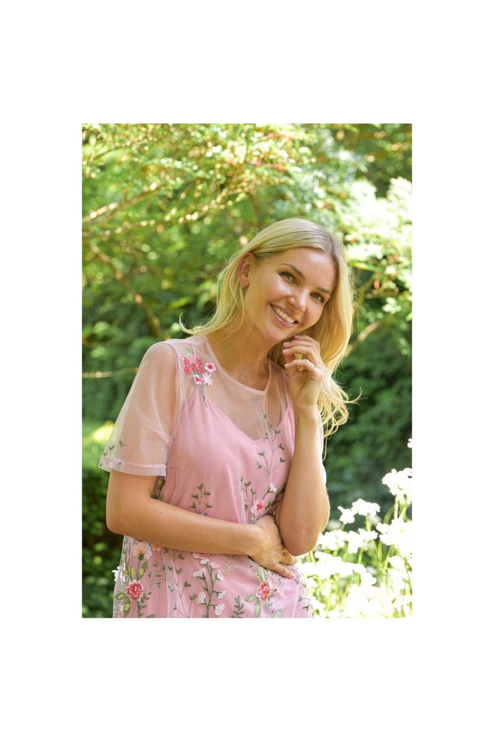 A-View - Fuschia Midi Dress AV7086 - 255 - Rose/Red