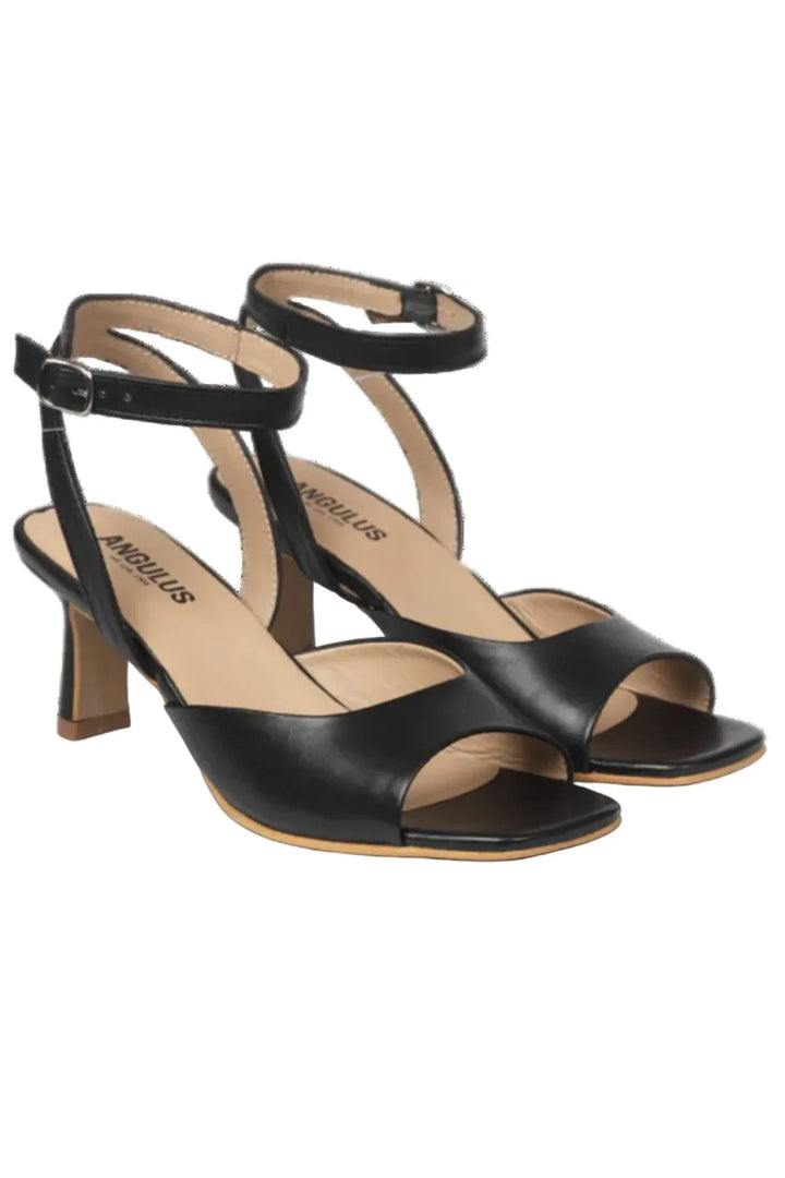 Angulus - Sandal Med Hæl 5706-101 - 1604 Black Stiletter 