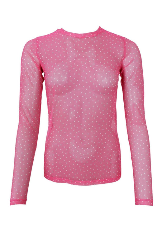 Black Colour - Bcanne Mesh Blouse 41138 - Shirts - Pink Dot Bluser 