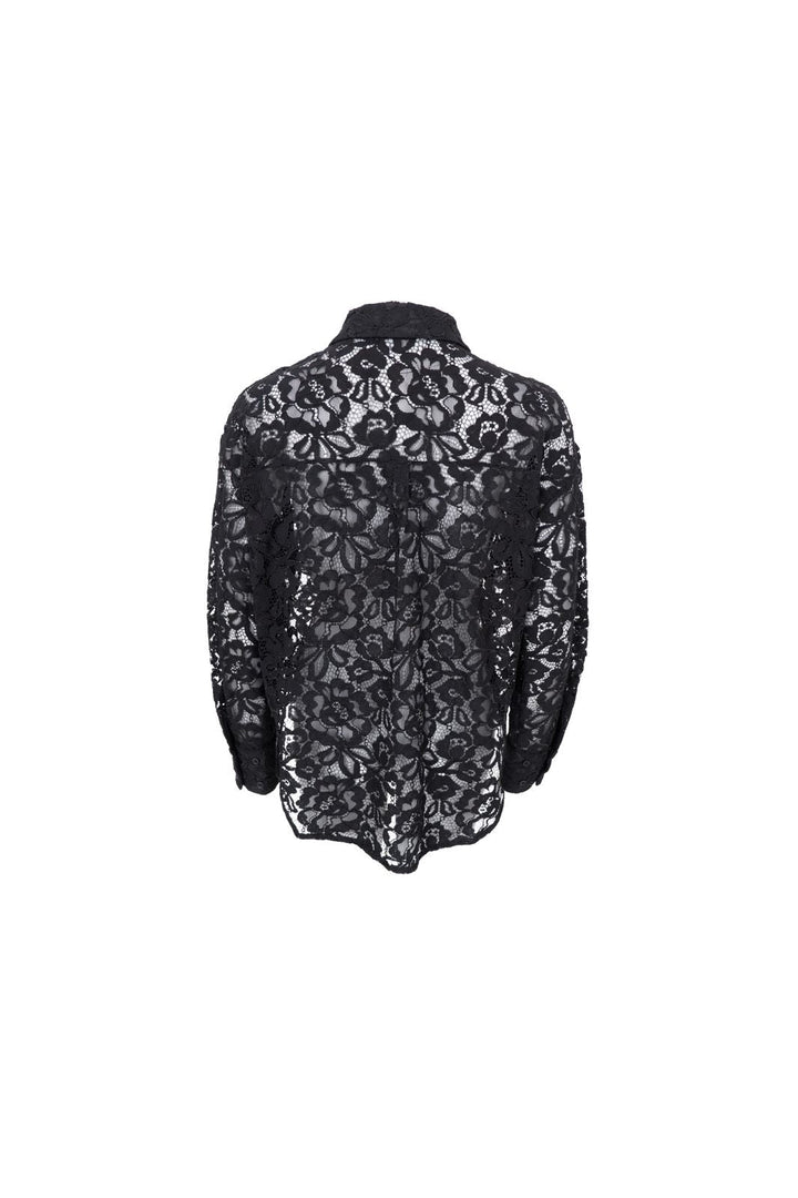 Black Colour - Bcbelicia Lace Shirt 41357 - Black