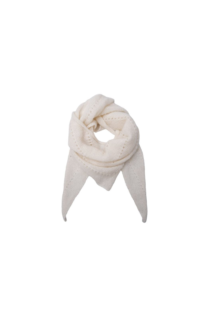 Black Colour - Bcdell Knitted Mini Scarf - Off White