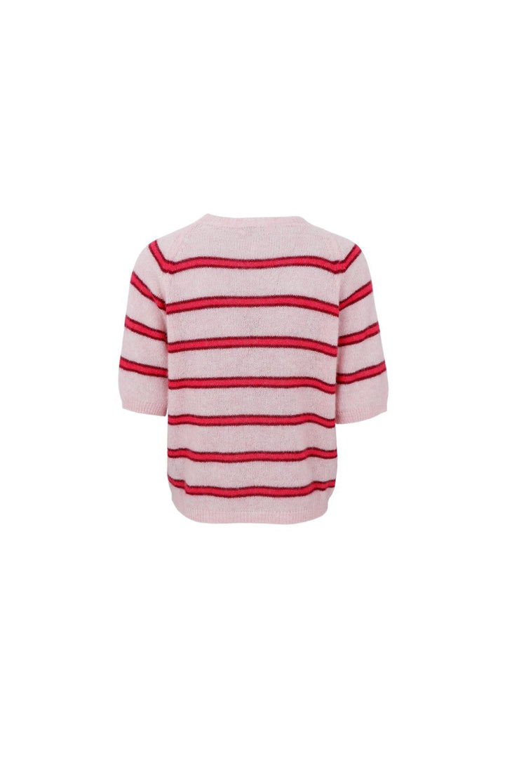 Black Colour - Bcdell Ss Jumper 1246 - Rose Red