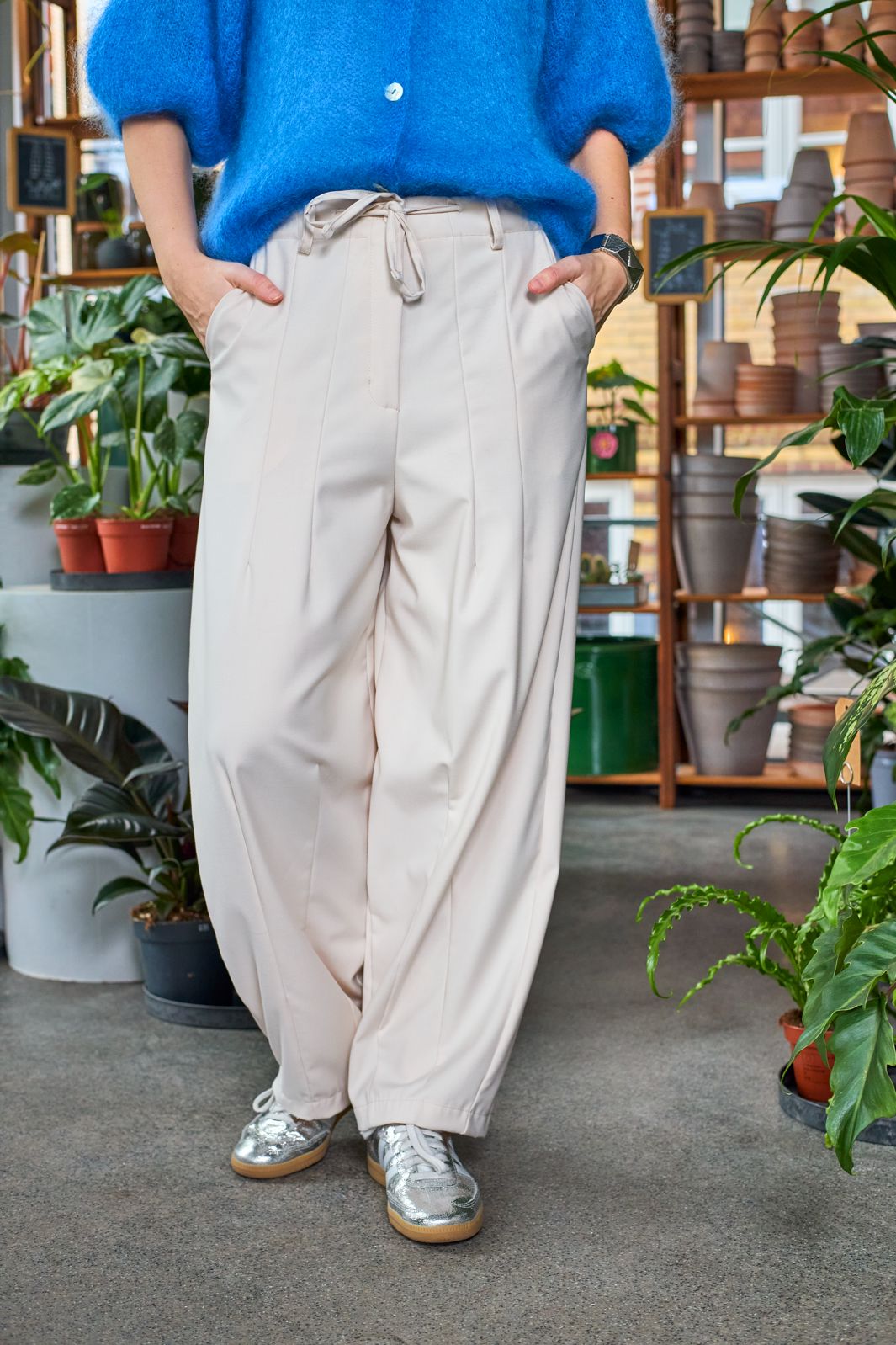 Black Colour - Bcverona Barrel Baggy Pant 41126 - Sand
