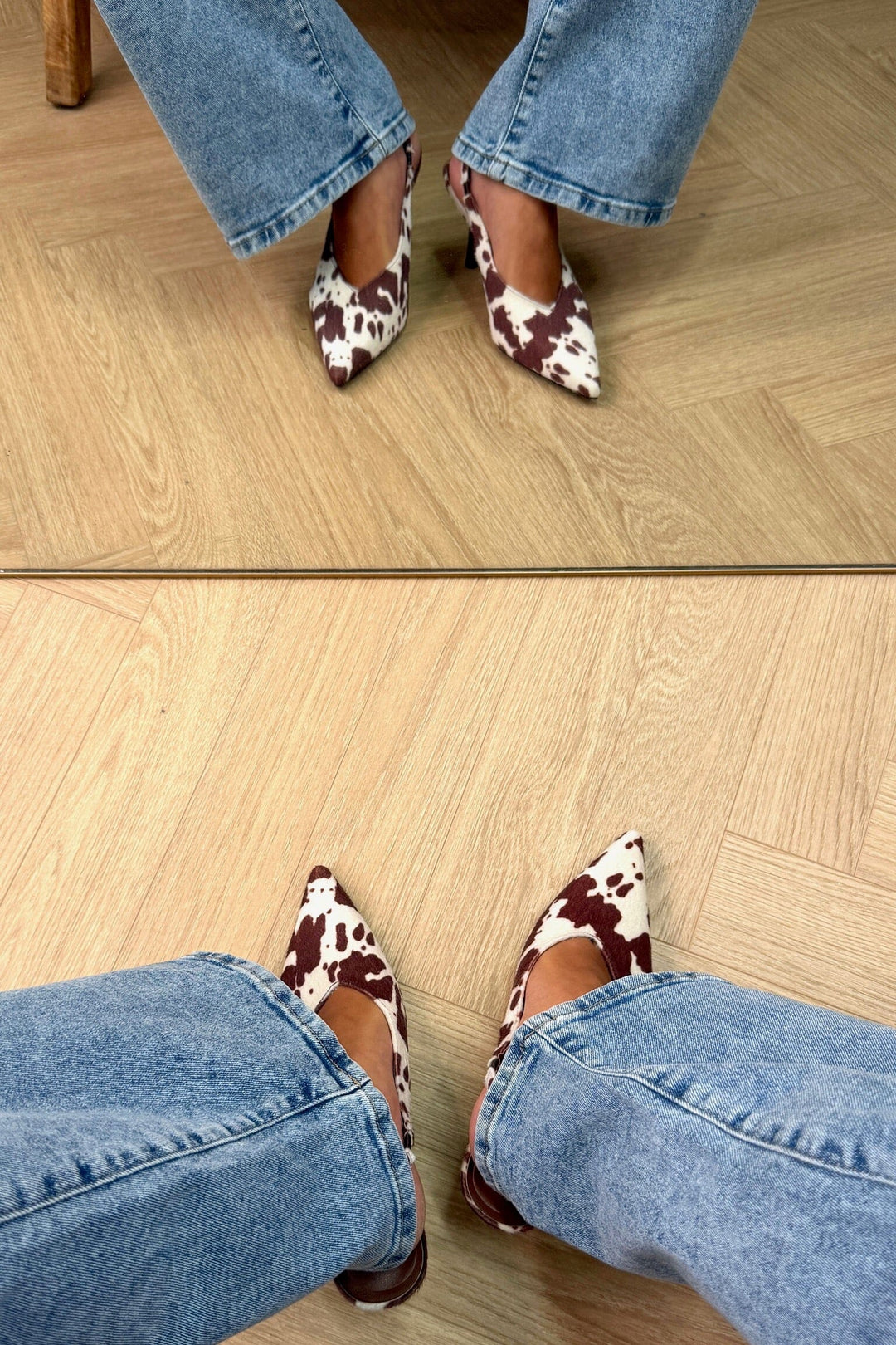Bloom - Begonia Stiletto - Cow Print Stiletter 