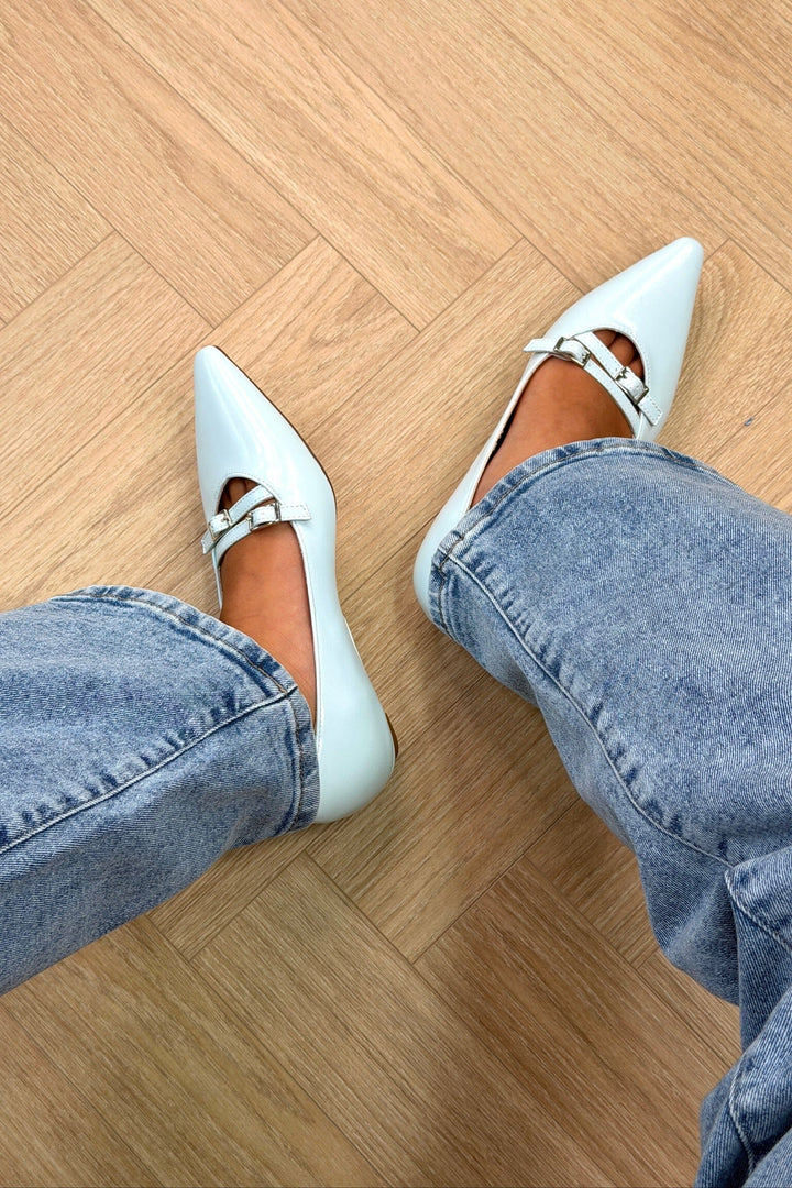 Bloom - Galanthus Ballet Flats - Sky Blue Ballerinaer 