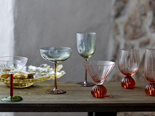 Bloomingville - Taurin Cocktailglas, Rosa, Glas 82072785 - Rose