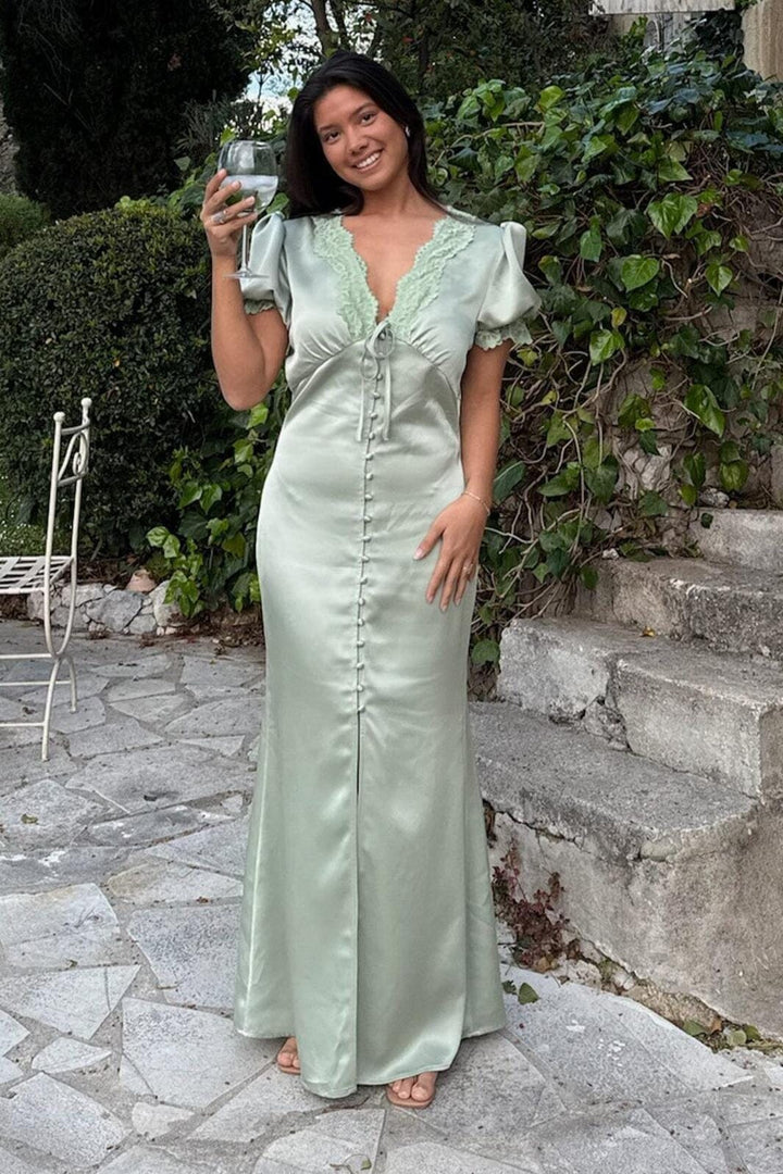 BYIC - Agneteic Long Dress A23810 - Light Green Kjoler 