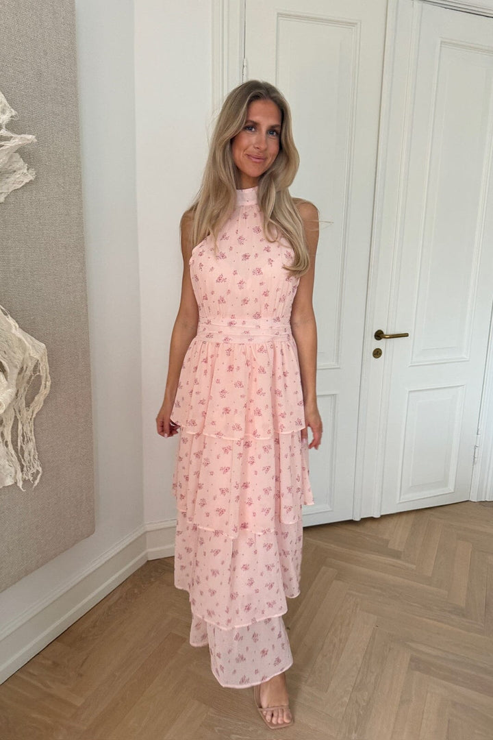BYIC - Belleic Long Dress A25141 - Pink Flower Print
