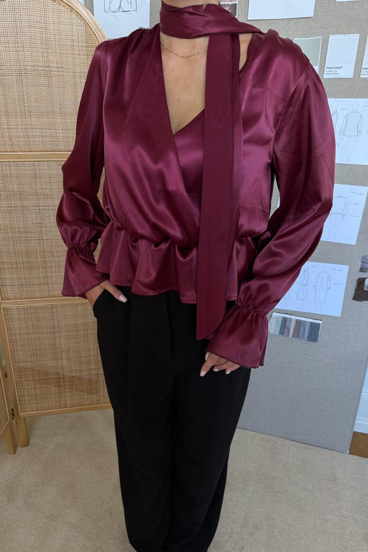 BYIC - Freyaic Shirt A2591 - Bordeaux Satin