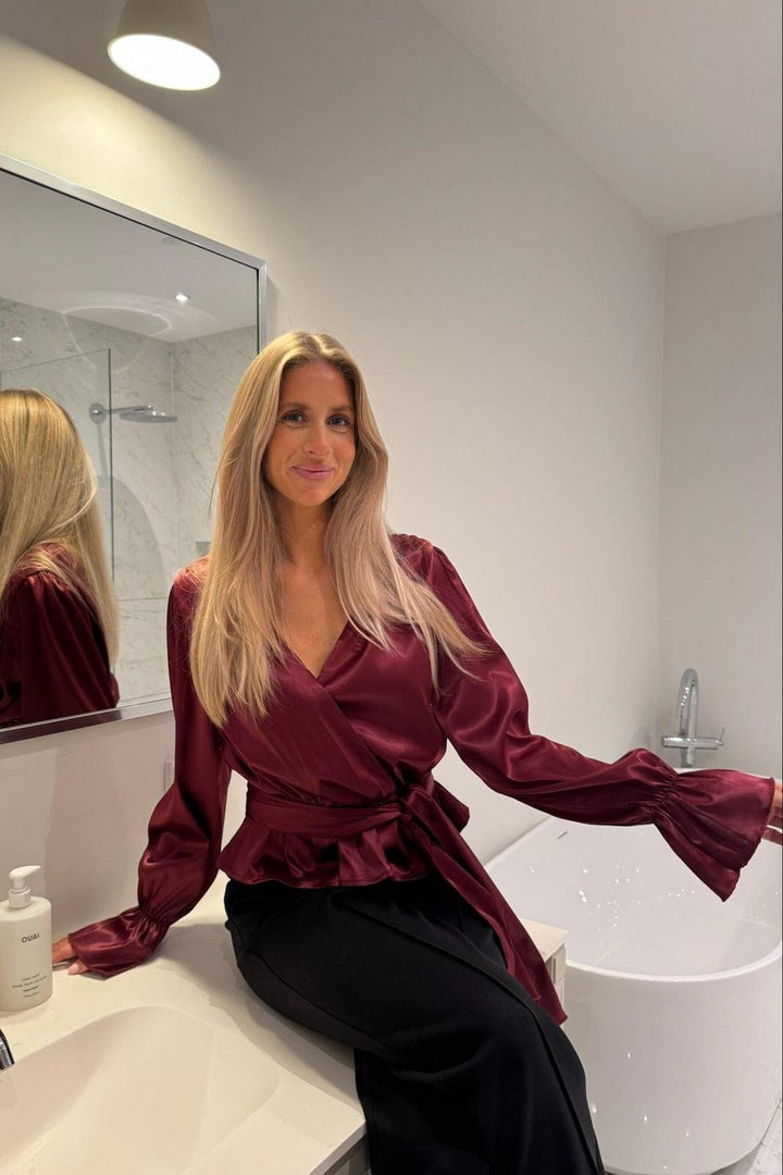 BYIC - Freyaic Shirt A2591 - Bordeaux Satin Skjorter 