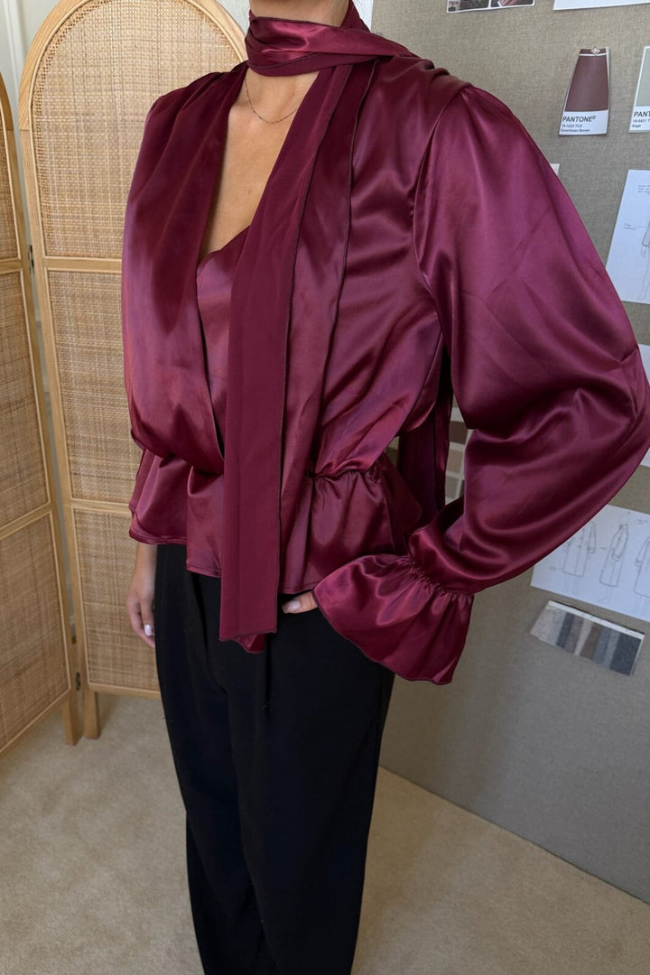 BYIC - Freyaic Shirt A2591 - Bordeaux Satin