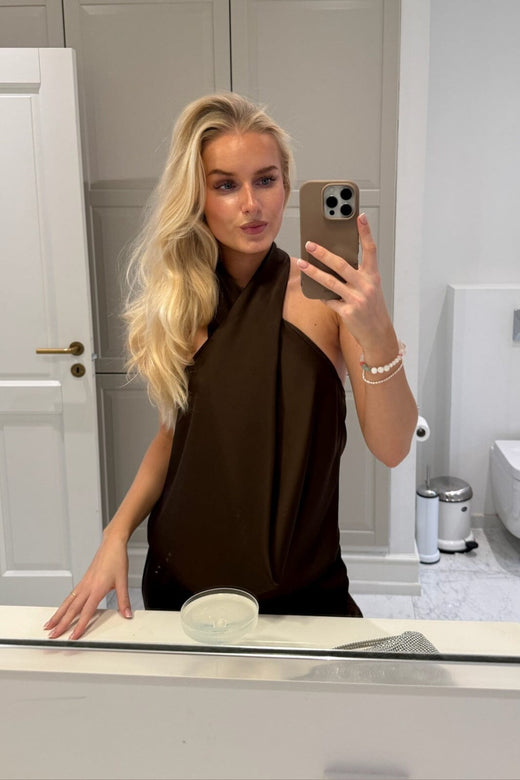 BYIC - Hollyic Wrap Top A2553 - Dark Brown