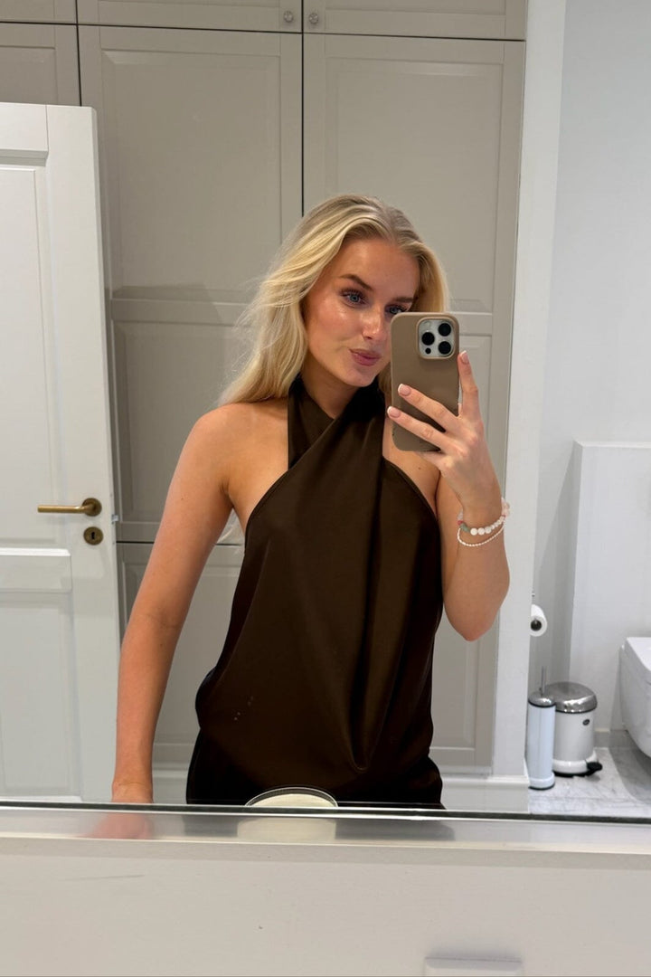 BYIC - Hollyic Wrap Top A2553 - Dark Brown