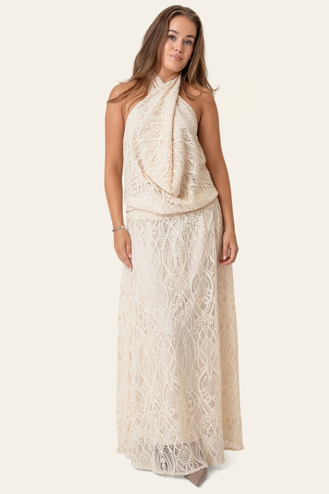 BYIC - Kajaic Long Skirt A2592 - Off White Lace