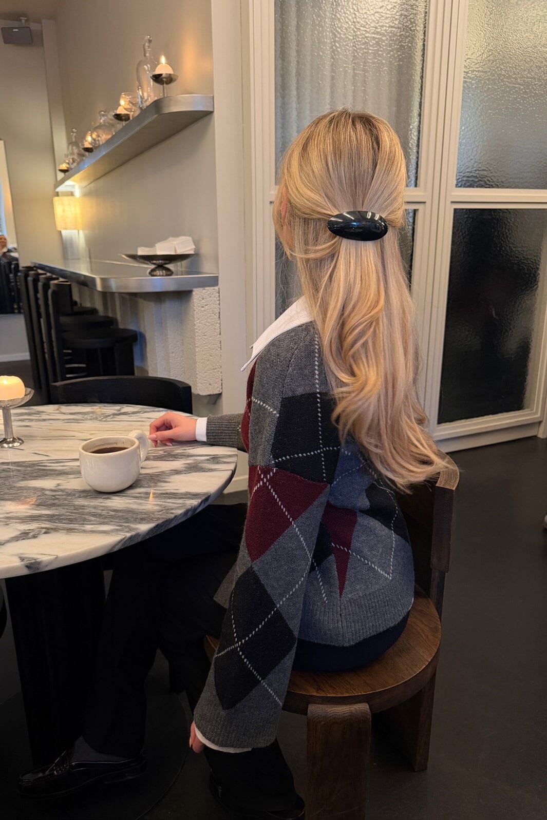 BYIC - Karmaic Fitted Cardigan H081 - Grey Argyle