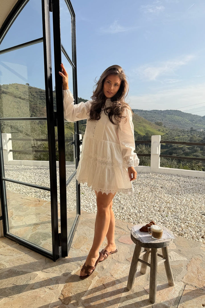 BYIC - Livic Dress A25147 - White Embroidery Kjoler 