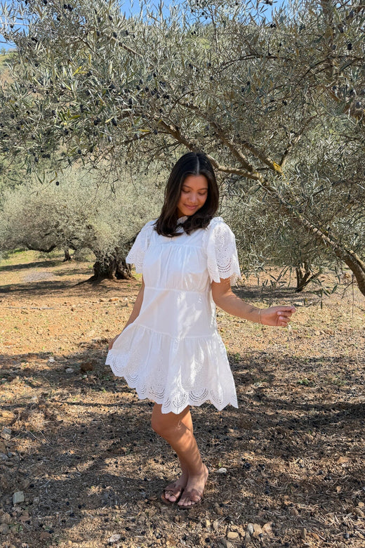 BYIC - Solveigic Dress A25135 - White Embroidery Kjoler 