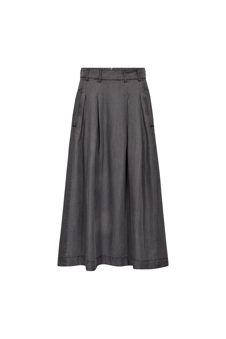 Co´Couture - Anyacc Denim Pleat Skirt 34181 - 139 - Mid Grey