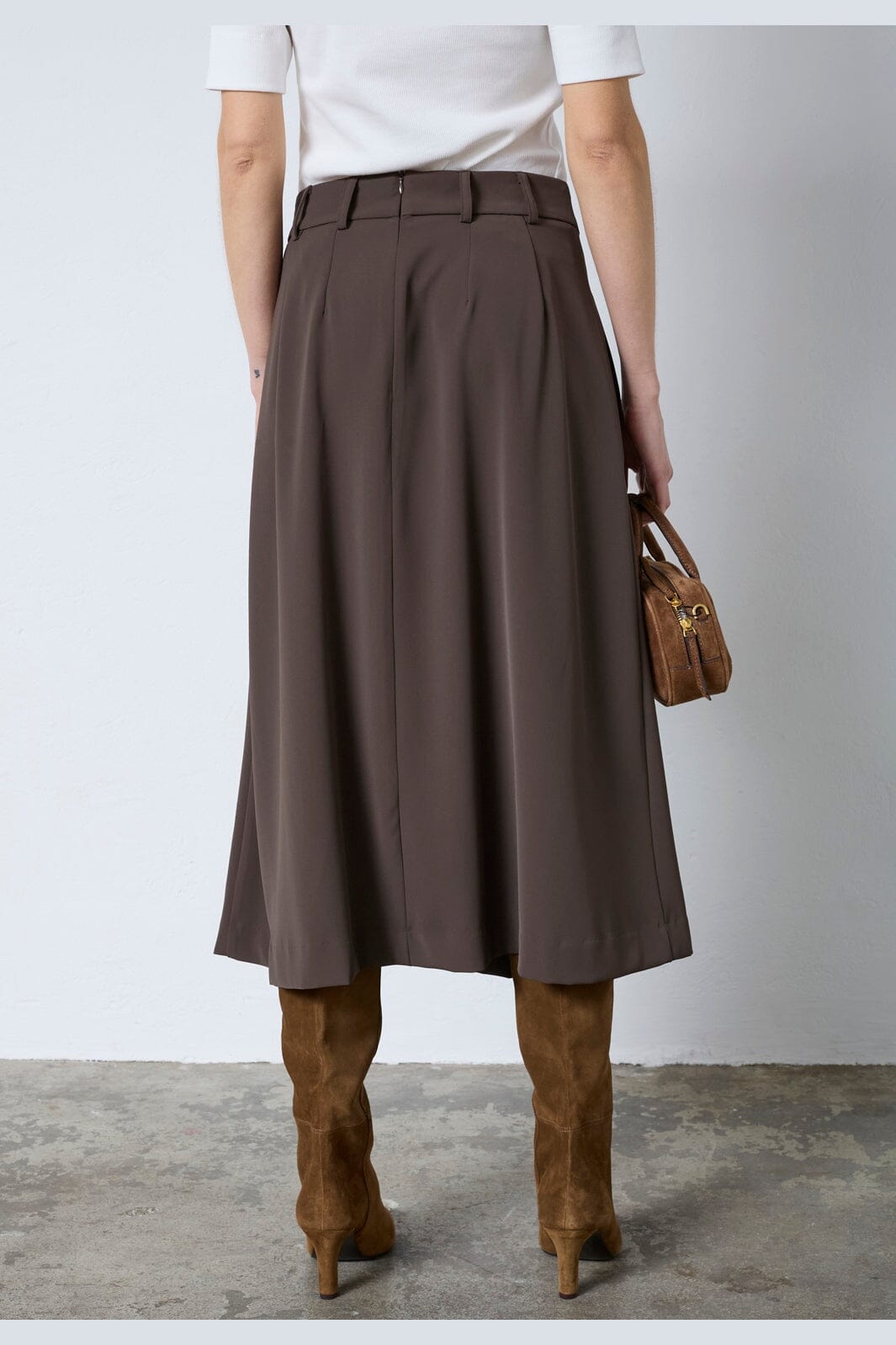 Co´Couture - Anyacc Midi Pleat Skirt 44040 - 83 - Mocca