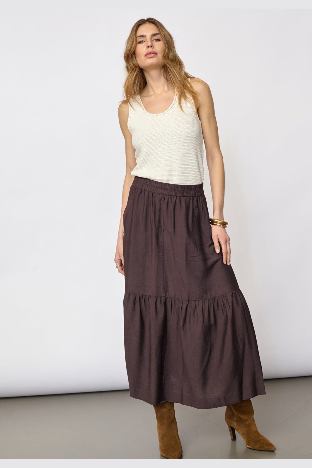 Co´Couture - Heracc Gypsy Skirt 34138 - 145 - Dark Brown