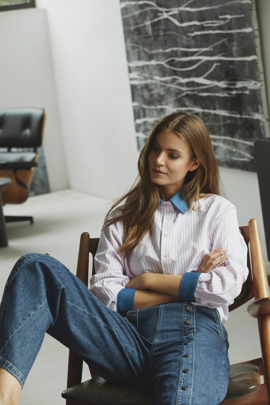 Co´Couture - Karinacc Stripe Mix Shirt 45006 - 43 - Candyfloss