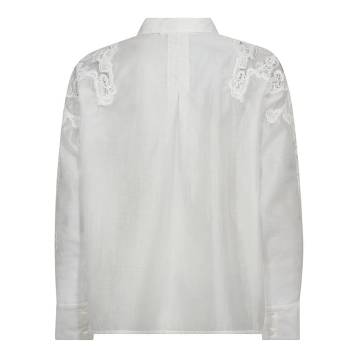 Co´Couture - Kawacc Embroidery Shirt 35988 - 4000 - White Skjorter 