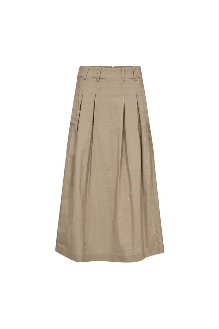 Co´Couture - Leilacc Anya Pleat Skirt 44025 - 320 - Bisquit