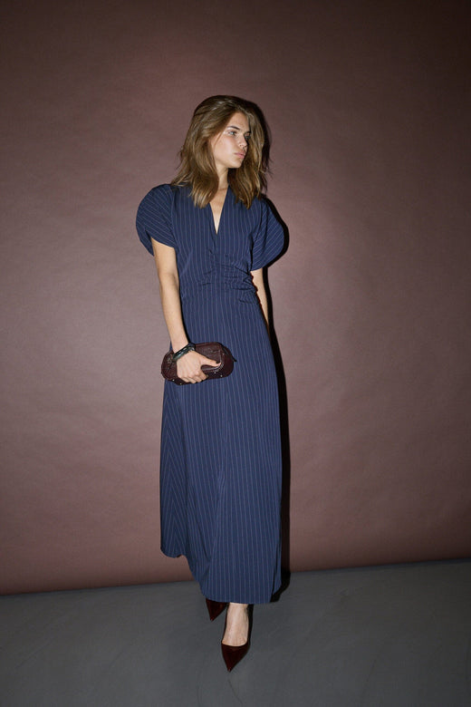 Co´Couture - Licacc Pin Gathering Dress 500501 - 40007 - Navy Kjoler 