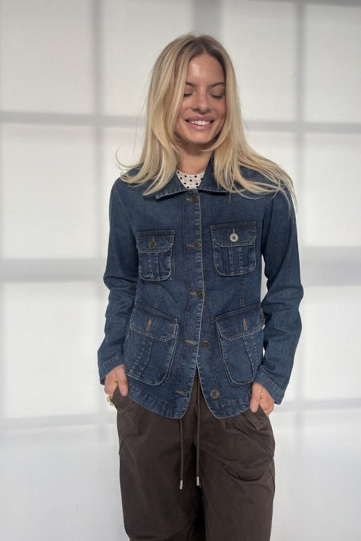Continue - Henry Denim Embrodery 15133 - Denim Blue