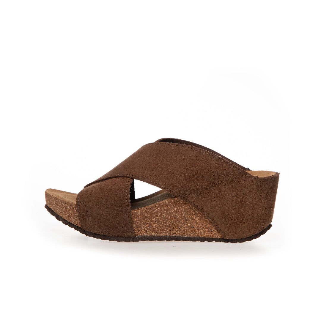 Copenhagen Shoes - Frances 23 Suede CS7495 - 00066 - Dark Brown (Marrone 417) Sandaler 