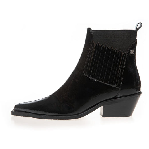Copenhagen Shoes - The Walking Boot Patent - 0011 Black Patent Støvler 