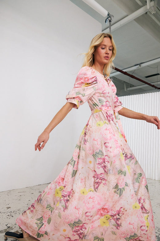 Cras - Kayla Maxi Dress C1619 - Floral Garden Kjoler 