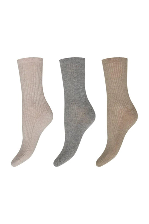 Decoy - 3-Pack Ankle Sock Cotton 20226-75 - 10094 - Multifarvet Strømper 