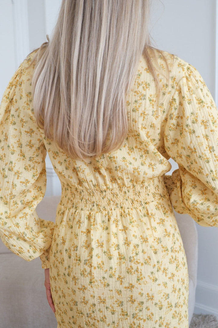 BYIC - Addyic Dress A23965 - Yellow Flower Print