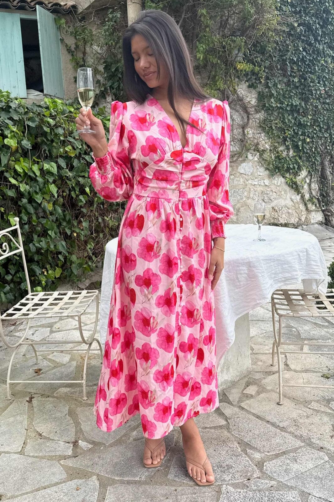 BYIC - Adelic Long Dress A2327 - Pink Rose Blush