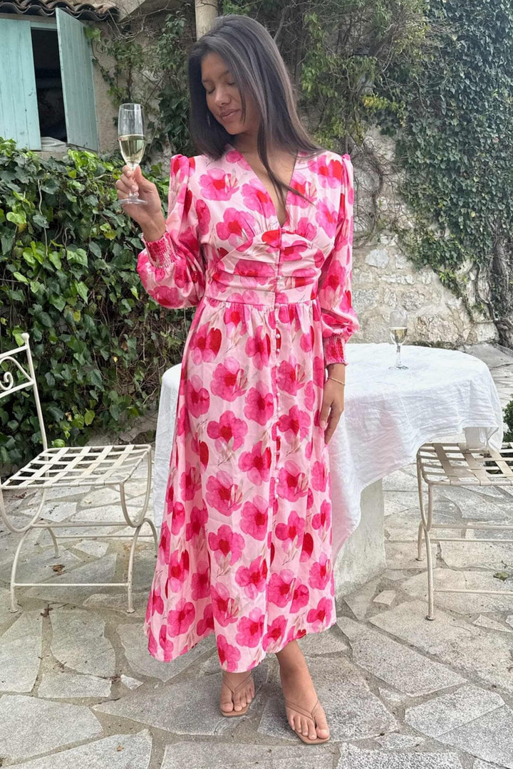BYIC - Adelic Long Dress A2327 - Pink Rose Blush