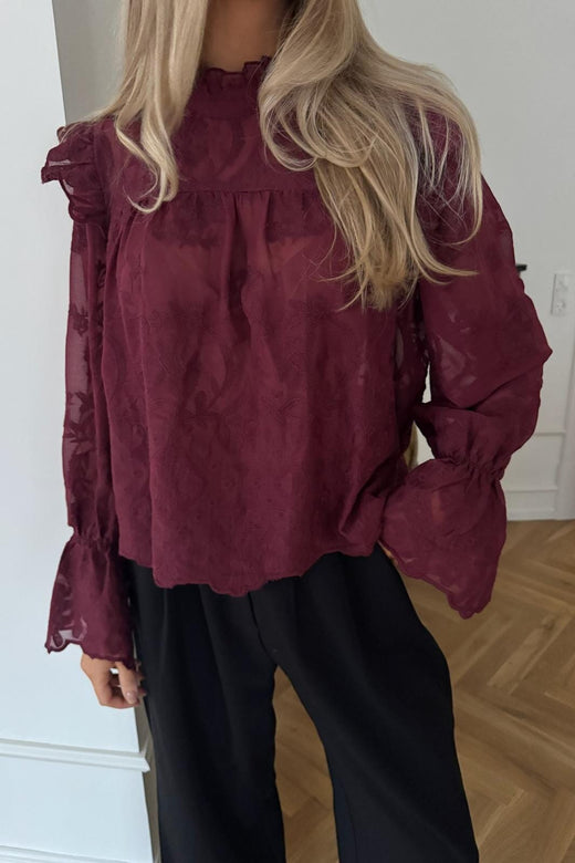 BYIC - Ellinoric Lace Shirt 2550 - Vintage Bordeaux