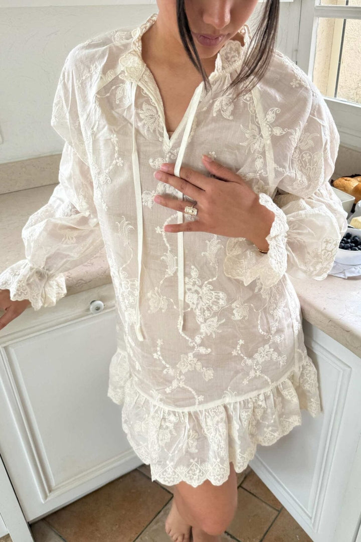 BYIC - Magdaic Dress A23845 - White Embroidery