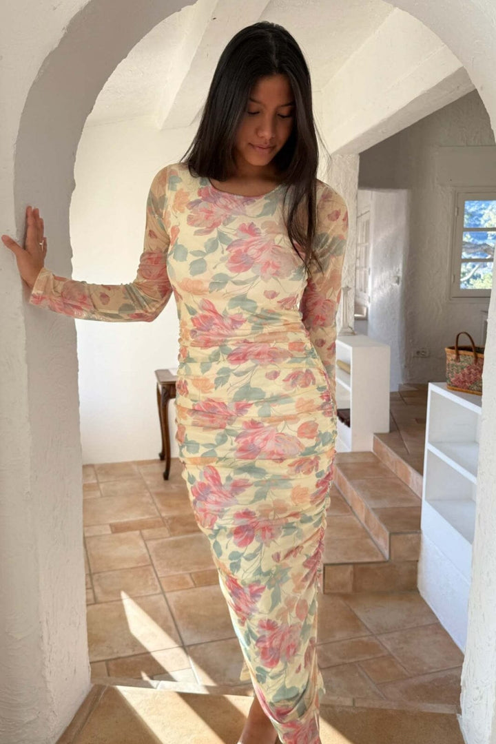 BYIC - Maiic Mesh Dress A23630 - Pastel Garden