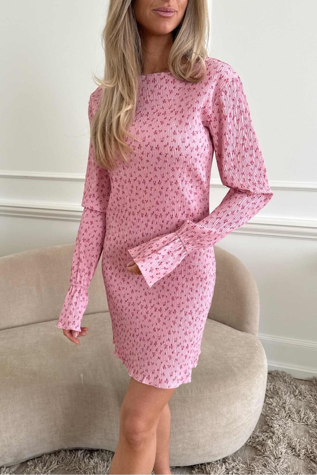 BYIC - Odineic Dress A23833 - Pink Tiny Blossom