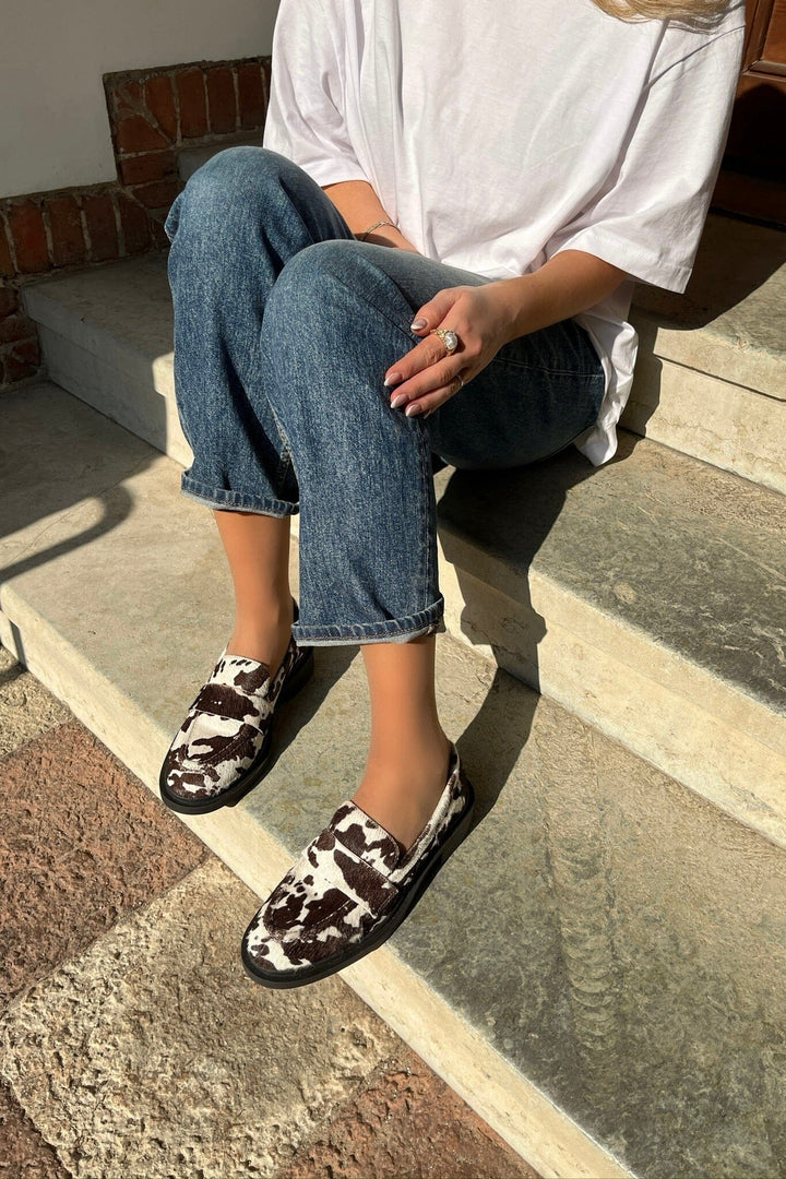 Forudbestilling - Copenhagen Shoes - Celina CS8788 - 0109 - White/Brown Loafers 