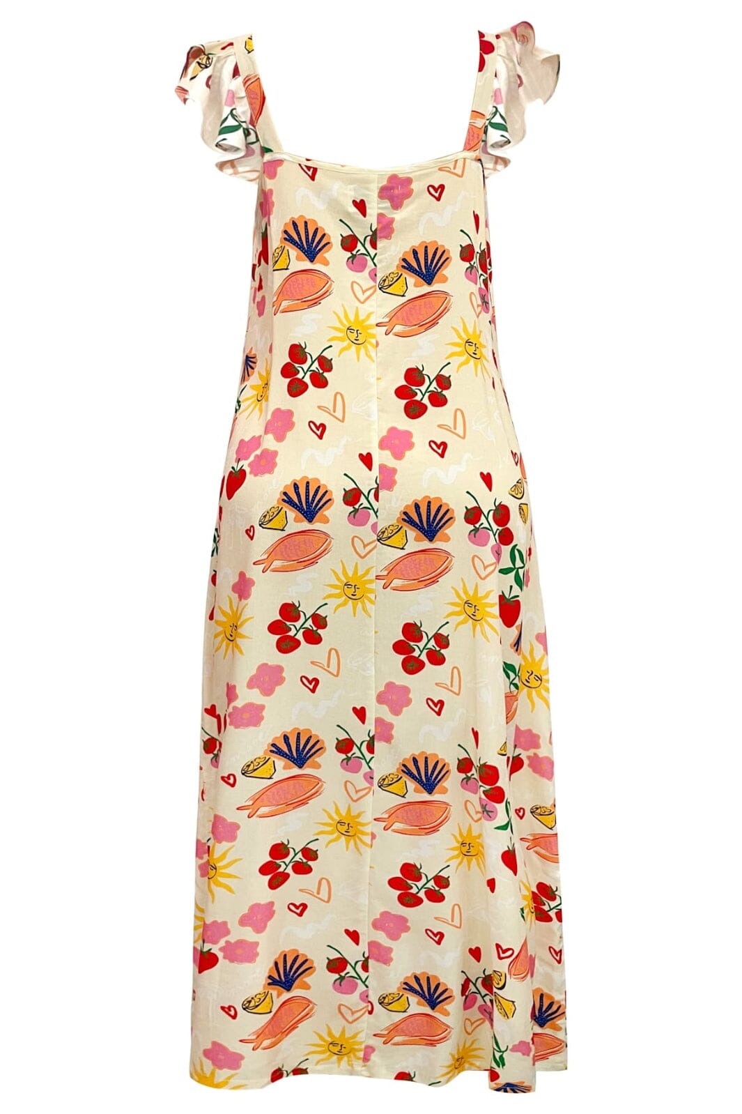 Liberte - Hilma-Frill-Strap-Dress 22227 - Ivory Summer