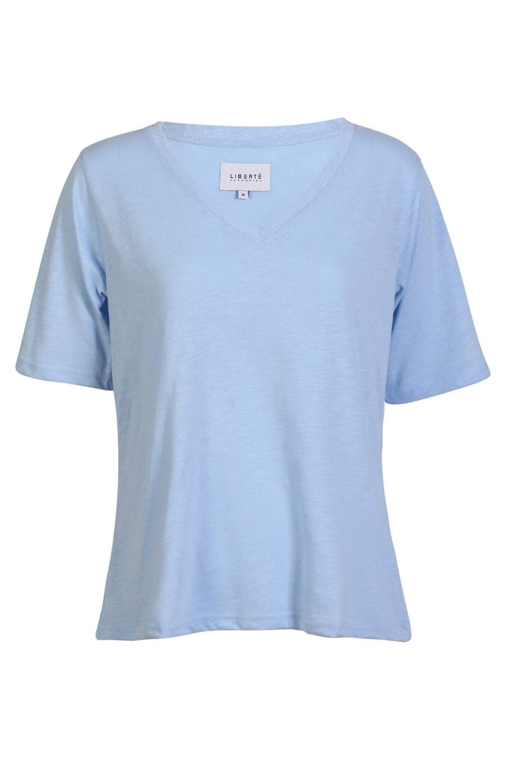 Liberte - Ulla-Ss-Vneck-Tshirt 21675 - Baby Blue